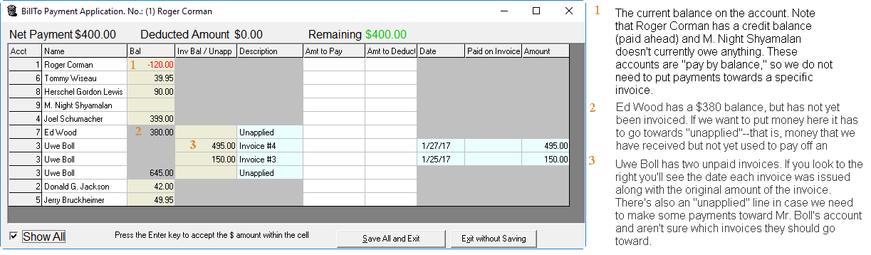 apply bill to payments