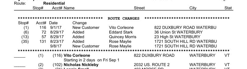 new and changed section